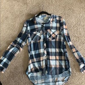 Plaid button down shirt